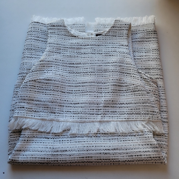 Karl Lagerfeld Paris white and black tweed dress size 4 - Picture 10 of 11